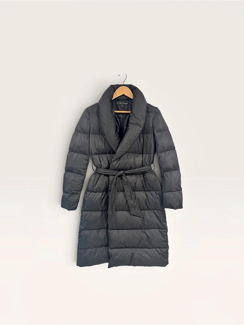 Lauren Ralph Lauren Women's Black Belted Puffer Coat